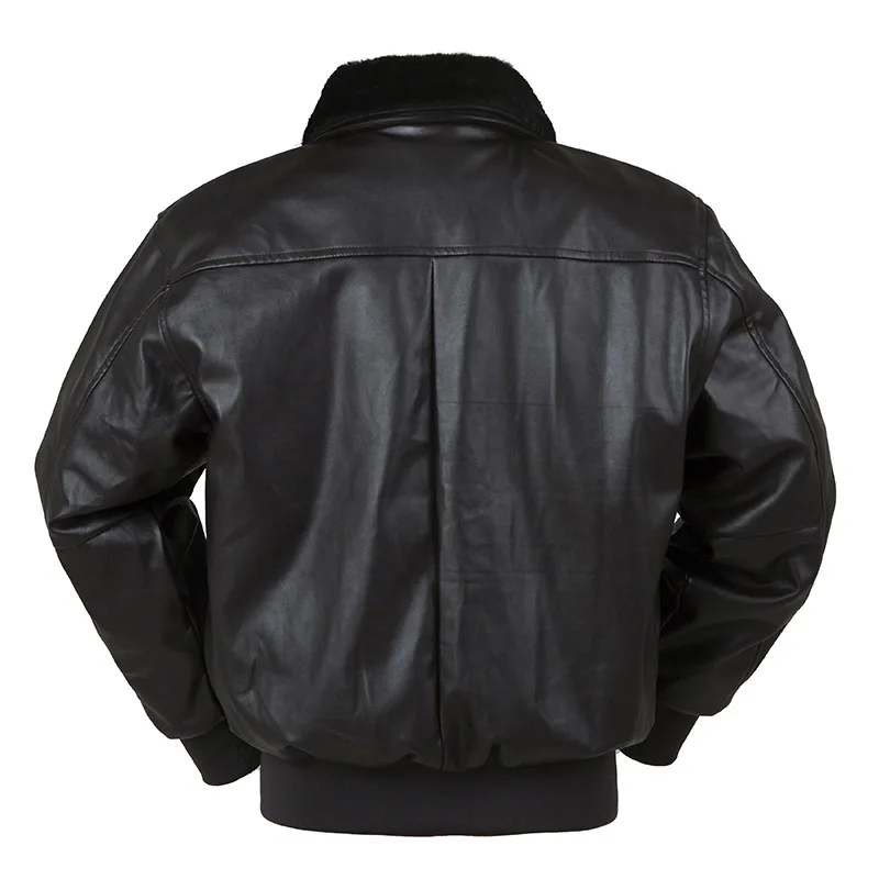 Mcikkny Men Pu Leather Bomber Jackets Coats Winter Motorcycle Air Force Leather Jackets Outwear Military (5)