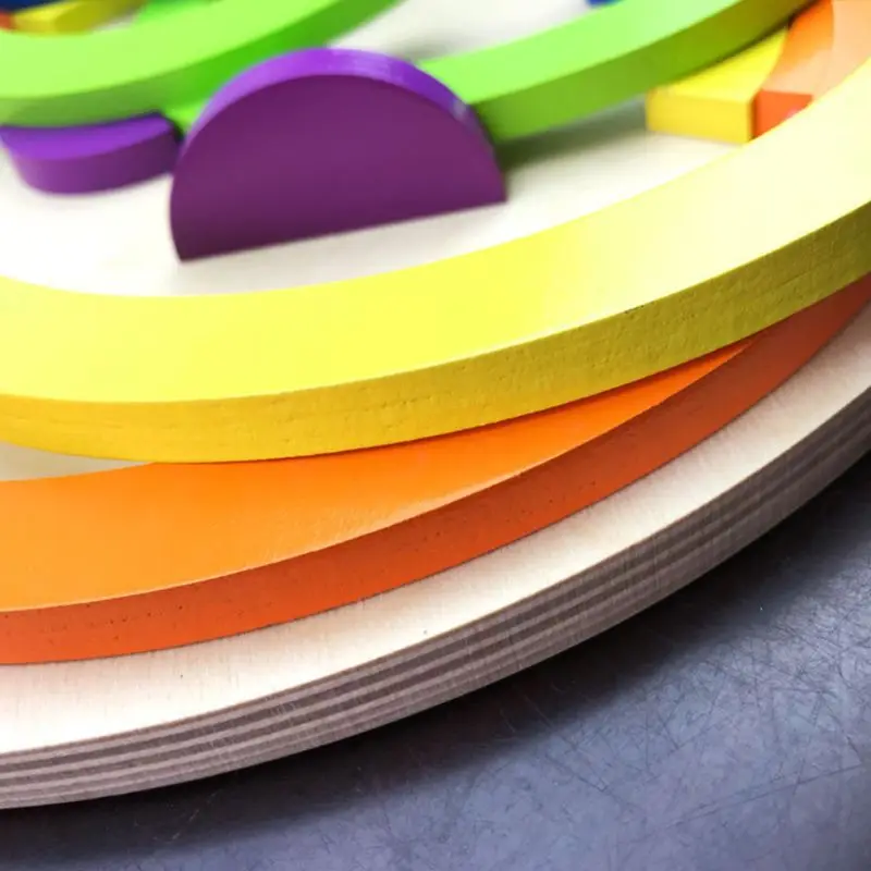 Children Kids Colorful Wooden Puzzle Toys Assembling Building Boys Girls Gifts 4