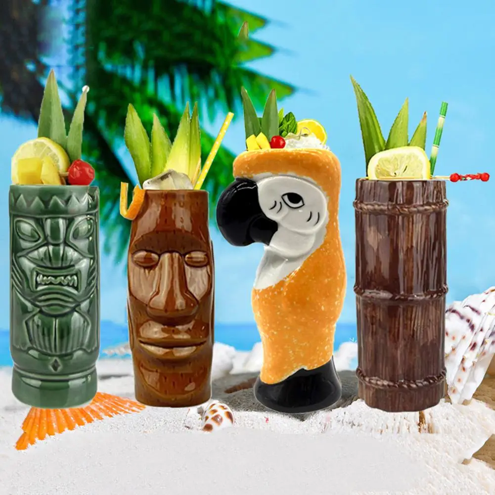 Tiki Cup коктейльный набор из 4 керамических Гавайских вечерние коктейльные чашки