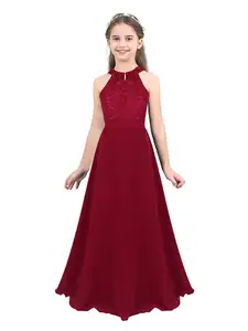Платье принцессы с цветочным принтом для детей от 4 до 14 лет Свадебные платья для девочек, вечервечерние для девочек платье принцессы для по...