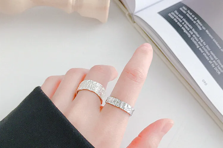 DreamySky Bohemian Ethnic 925 Sterling Silver Round Rings for Women Bridal Wedding Vintage Open Finger Rings Christmas Gifts