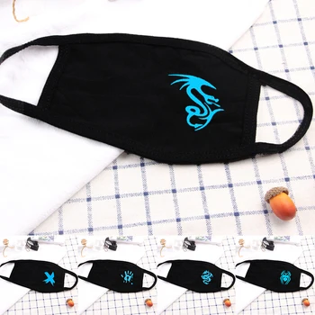 

5PCS Dustproof Mouth Mask Korean Pop Anime Mask Cotton Face Mouth Mask Cartoon Face Reusable Fabric Anti Pollution Mask Party