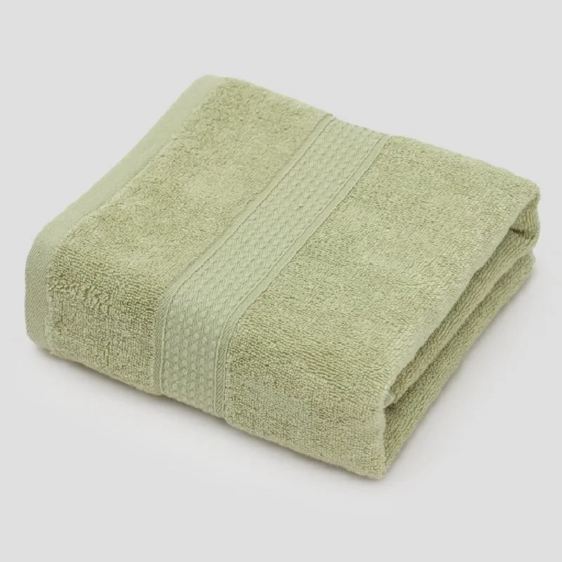 Полотенце из чистого хлопка для отелей, плотное мягкое полотенце для взрослых, 12 цветов, отрезное полотенце,, 70x140 см, банное полотенце для взрослых - Цвет: Matcha Green