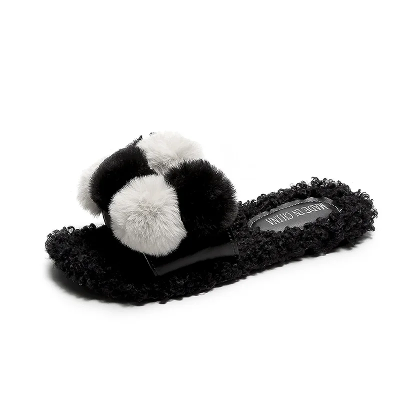 furry mule slippers