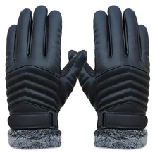 Нежные мужские зимние мужские перчатки кожаные перчатки для вождения перчатки скольжения Мужская, теплая зимняя спортивная перчатки