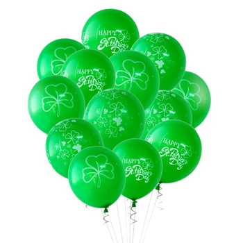 

30Pcs Shamrock Latex Balloons Clover Balloon Irish St Patricks Day Party Favors Supplies