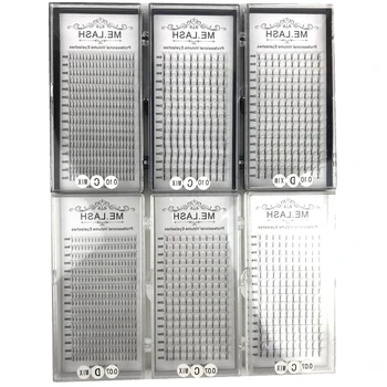 

Wholesale 10 Trays 16 Rows Mixed 8 to 15mm Premade Volume Lash Fans Premium 3D 4D 5D Long Stem Fans Eye Lashes Extensions Mink