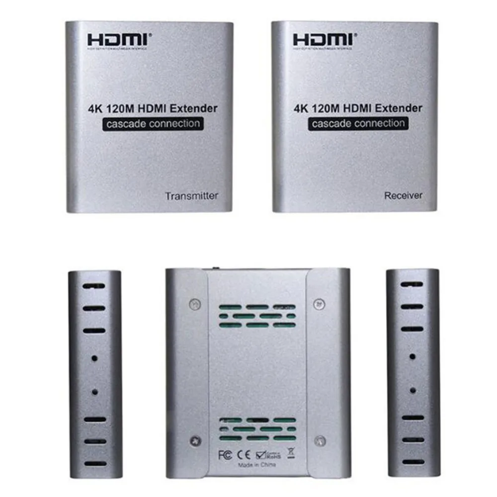 4K HD HDMI удлинитель 120 м HDMI Ethernet кабель передачи 4K HD сетевой усилитель сигнала удлинитель с ИК инфракрасный светодиодный светильник