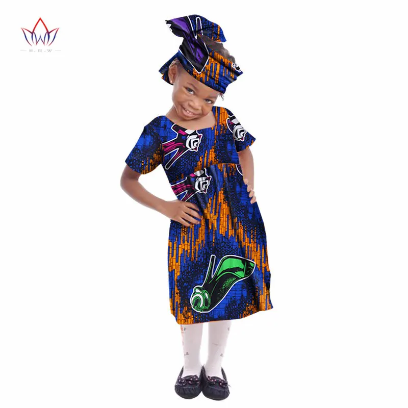 Г. в африканском стиле одежда для малышей традиционные девушка Дашики Платье регулярные круглым вырезом в африканском стиле Одежда для детей 6xl ни WYT06 - Цвет: 10