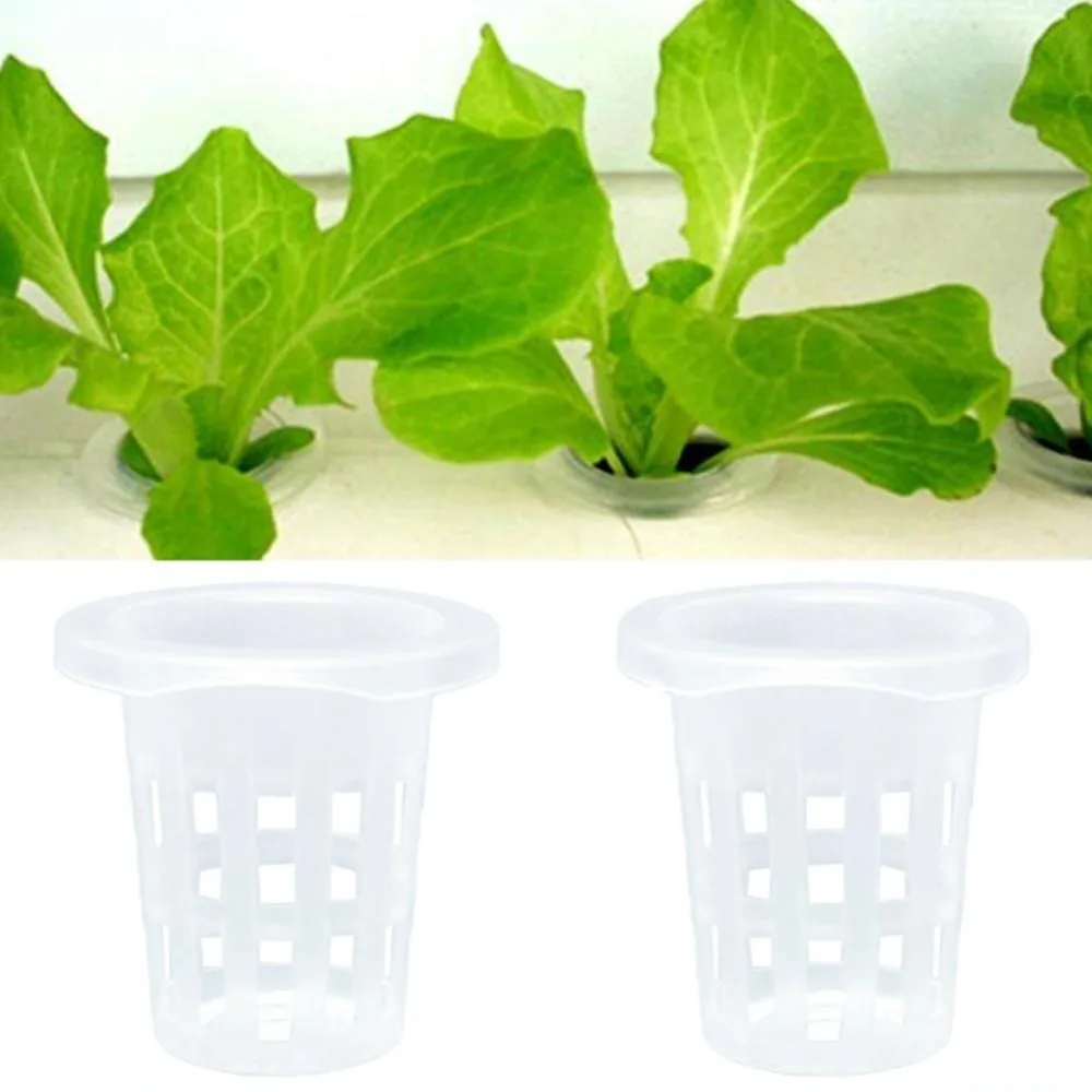 10 Pcs Mesh Pot Net Basket Soilless cultivation Cloning Hydroponic Collar Foam Insert Plant Hydroponic Aeroponic Planting Grow