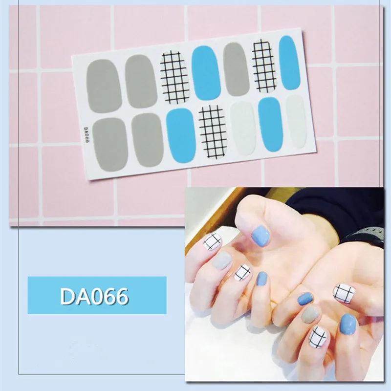 1 шт 3D наклейки для ногтей, накладки в полоску, обертывания, полное покрытие, блестящая наклейка s, самоклеющиеся украшения для ногтей, маникюрные DA055-DA085
