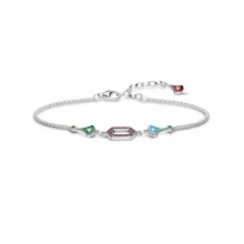 Красочные звенья цепи Шарм браслеты 925 пробы серебро Азиатский Мода Дракон масштаб подарок для женщин мужчин модные ювелирные изделия аксессуары