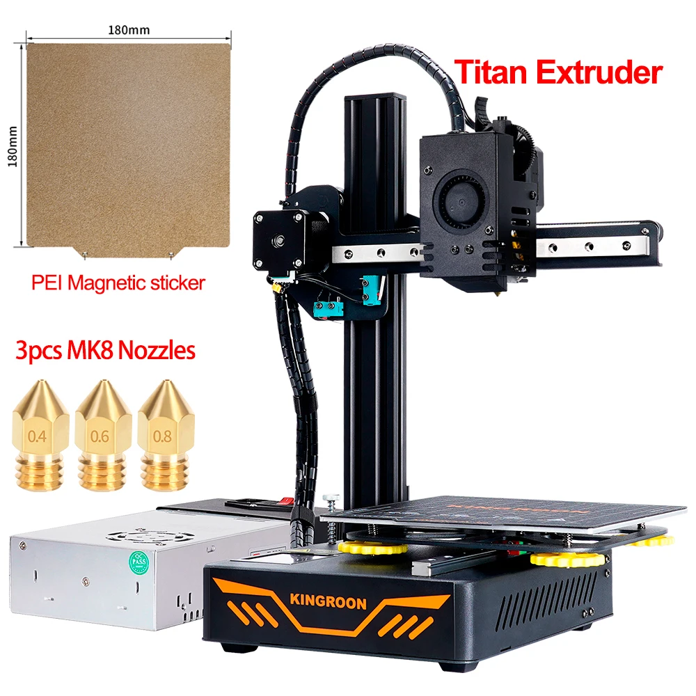 KP3S FDM 3D Printer Kit Printer 3D High Precision Touch Screen Portable Printer kit Printing PLA ABS180x180x180mm best 3d printer for beginners 3D Printers