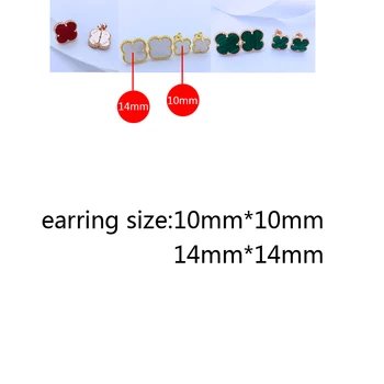 

Elegant Hot Brand Stud Earring Women In Sterling Silver 925 Set Multi-color Natural Stone Original 2020 new hot