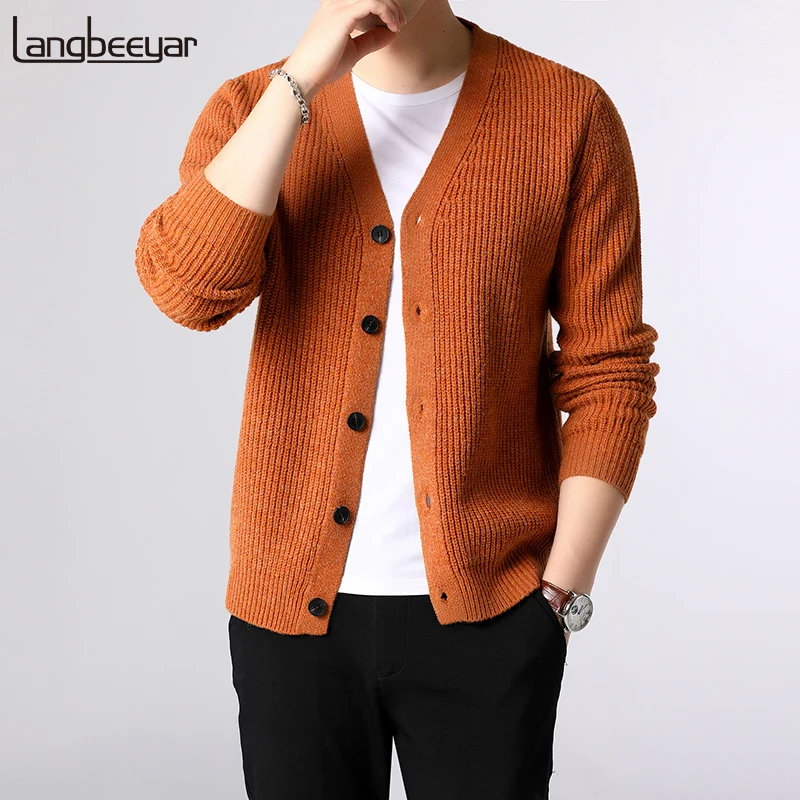 

2020 New Fashion Brand Sweater Men Cardigan Thick Slim Fit Jumpers Knitwear Warm Winter Korean Style Casual Clothing Male