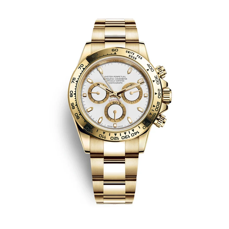 Rolexable мужские 18K часы Механические Авто Дата, сапфировое спортивные часы из нержавеющей стали водонепроницаемые 100 м Механические наручные часы для дайвера