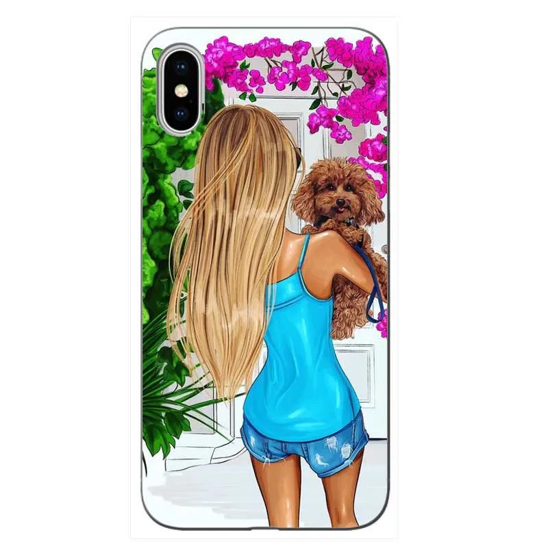 TPU Модный черный коричневый волос для мамы, чехол для девушек для iPhone SE S 5 6 6S 6Plus 7Plus 8Plus MAX XR XS X10, Мягкий ТПУ чехол для телефона - Цвет: TPU