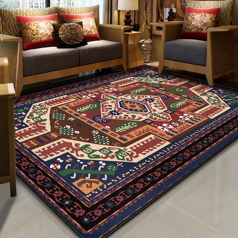 Persian ethnic style printed Home carpets for Living room Bedroom Area Rug Crystal velvet Thicken Antiskid Soft Floor Mat/Carpet