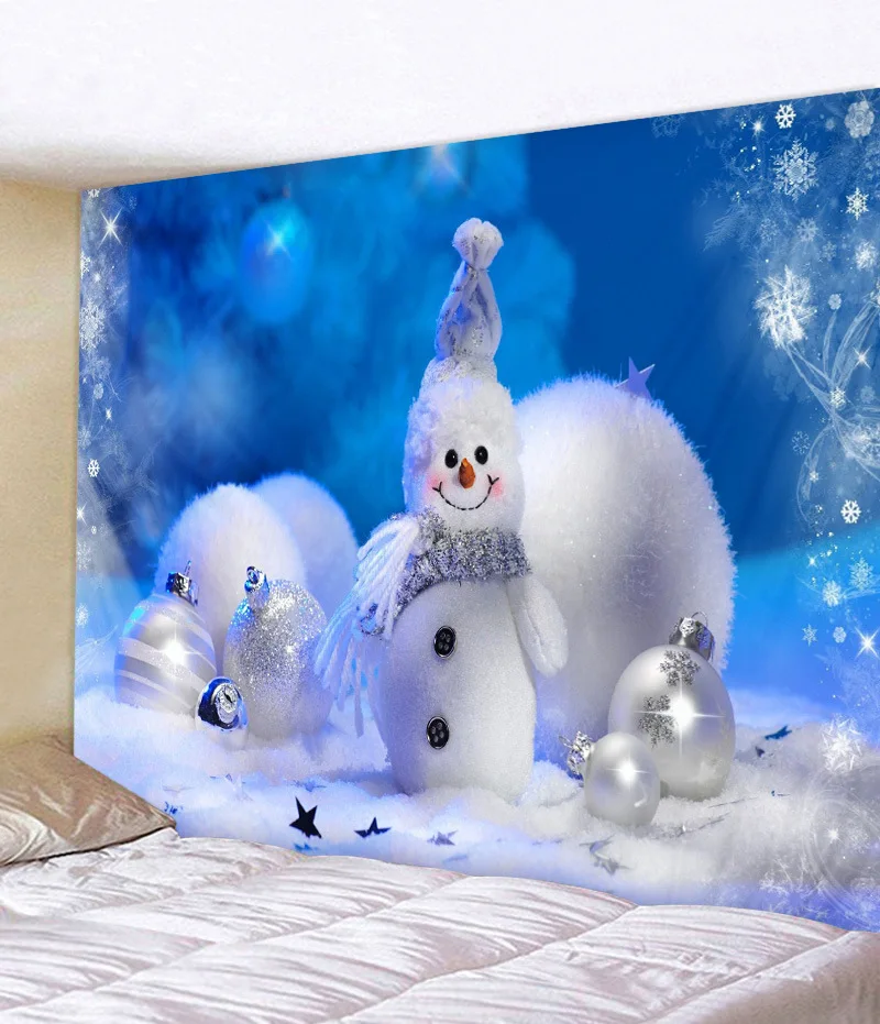 Blue snowman Zeegle рисунок на рождественскую тематику гобелен настенный пляжный пледы ковер гобелены домашний арт психоделический Декор пляжное полотенце - Цвет: Blue snowman
