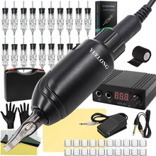 Wireless Tattoo Cartridge Machine Pen Kit with Tattoo Pen Machine Power Supply Cartridge Needles for Permanent Makeup Tattoo Set