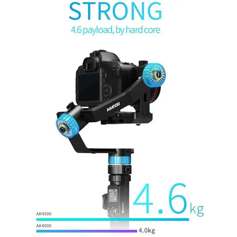 FeiyuTech OFFICIAL AK4500 Handheld 3-Axis Gimbal Stabilizer for DSLR Camera Sony/Panasonic/Canon with WIFI Bluetooth-Compatible