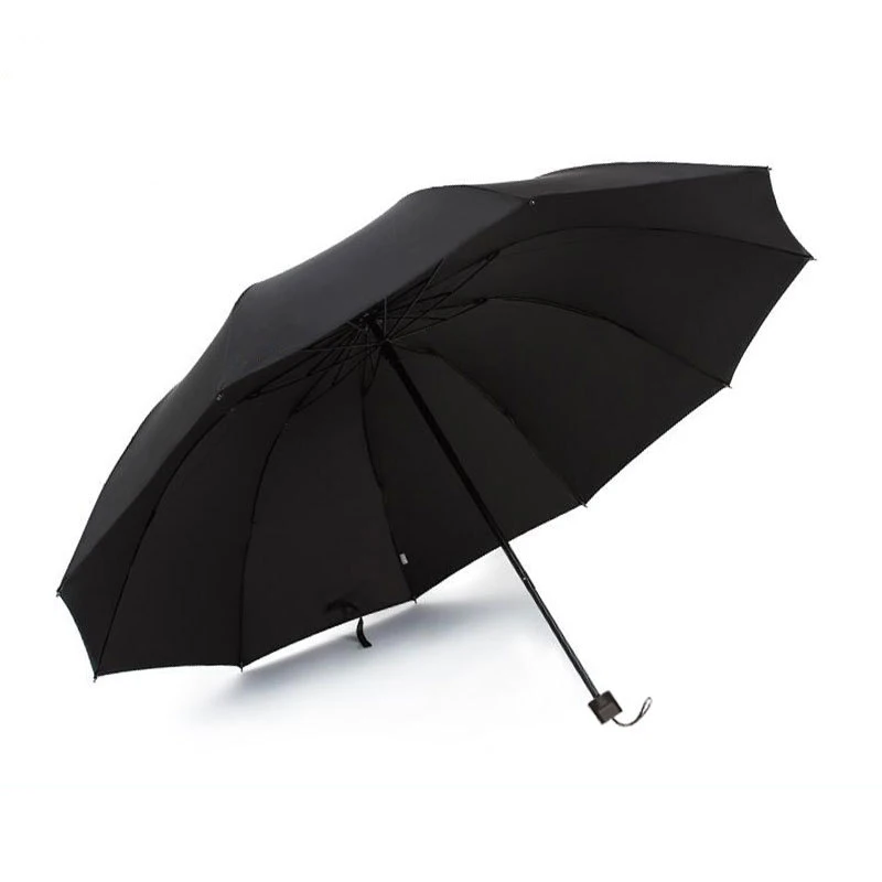Большой зонт, супер большой, деловой, для мужчин и женщин, солнцезащитный и плоский, трехслойный зонт, высококачественный, однотонный, складной, прозрачный зонт