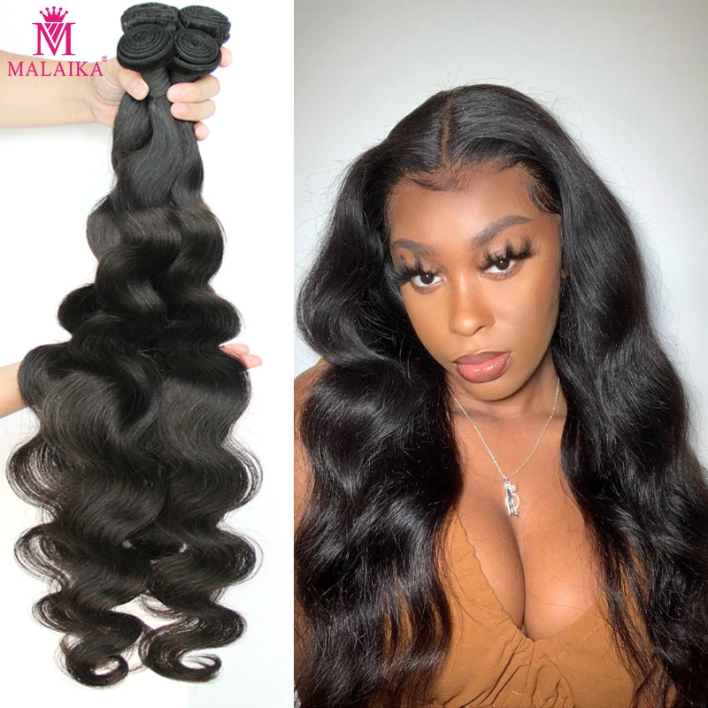 Feixes de Cabelo Pacotes de Onda de Água do Cabelo Malaika Humano Feixes Tecer Cabelo Brasileiro Cru Remy Tece Ofertas 100% 1 Cheap Apliques ondulados