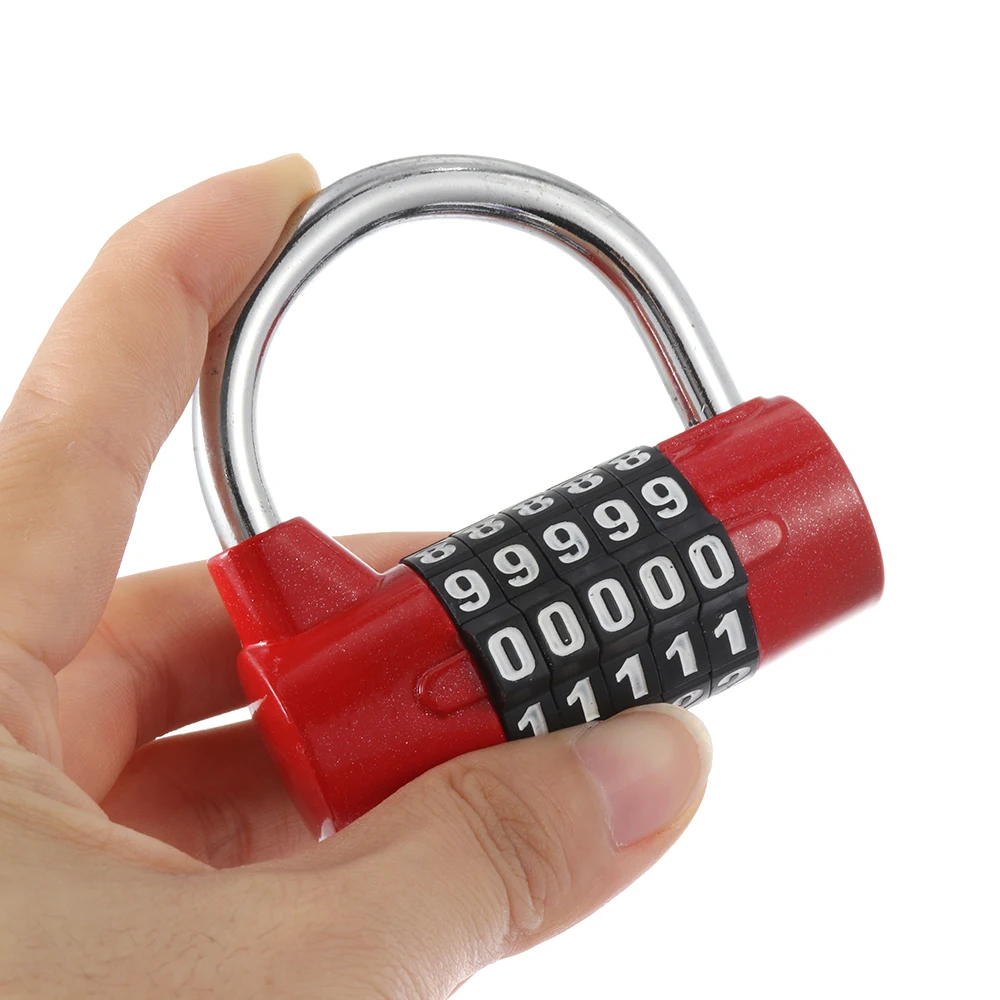 5 Digit Password Lock Combination Code Suitcase Security Luggage Locker Zinc Alloy Durable Rust-Proof Padlock With Password