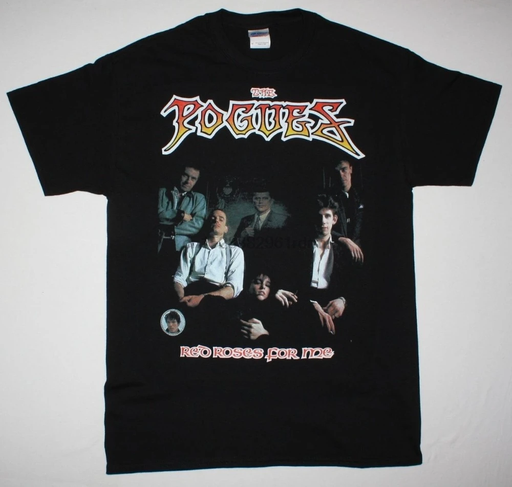 Харадзюку новинка 2018 THE POGUES красные розы для ME84 ирландский Макгован новая черная