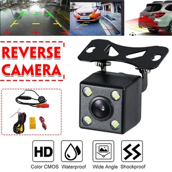 

Car Rear View Camera 4 LED Night Vision Reversing Auto Parking Monitor CCD Waterproof 170 Degree HD Video