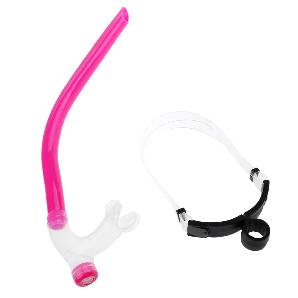 Silicone Adjustable/Portbale Swimming Diving Snorkel Set Breathing Tube & Hair Band for Underwater Training Swim Diving Pool Acc