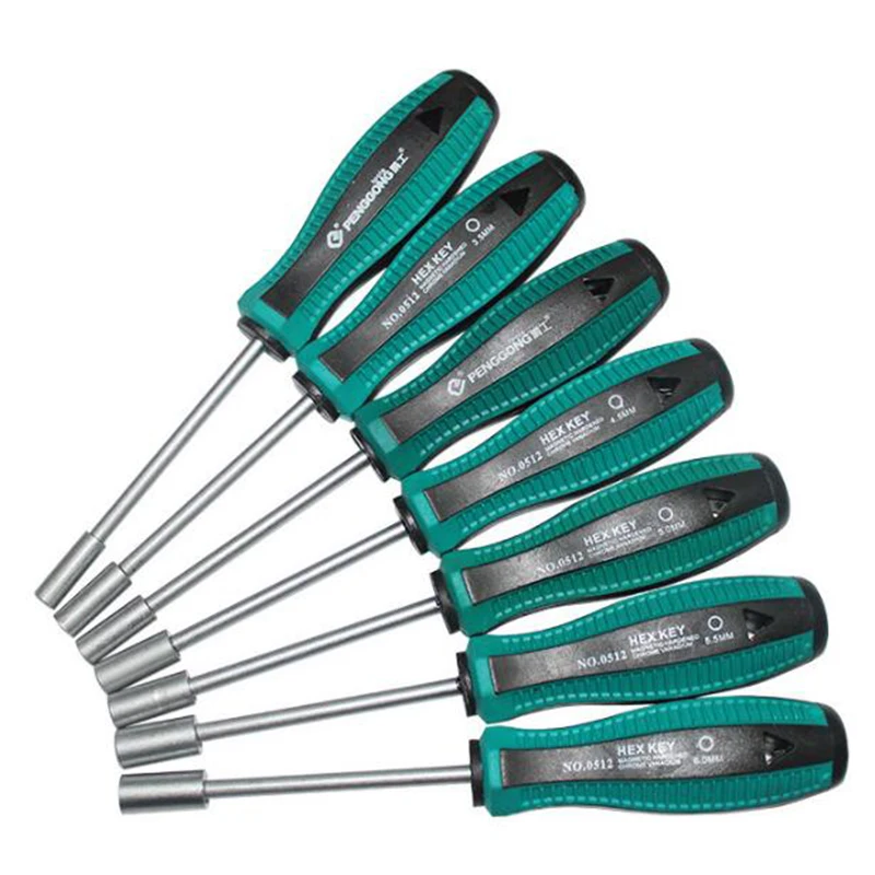 

1pc Socket Wrench Screwdriver 4/5/5.5/6/7/8/10mm Metal Hex Nut Key Hand Tool Screwdriver