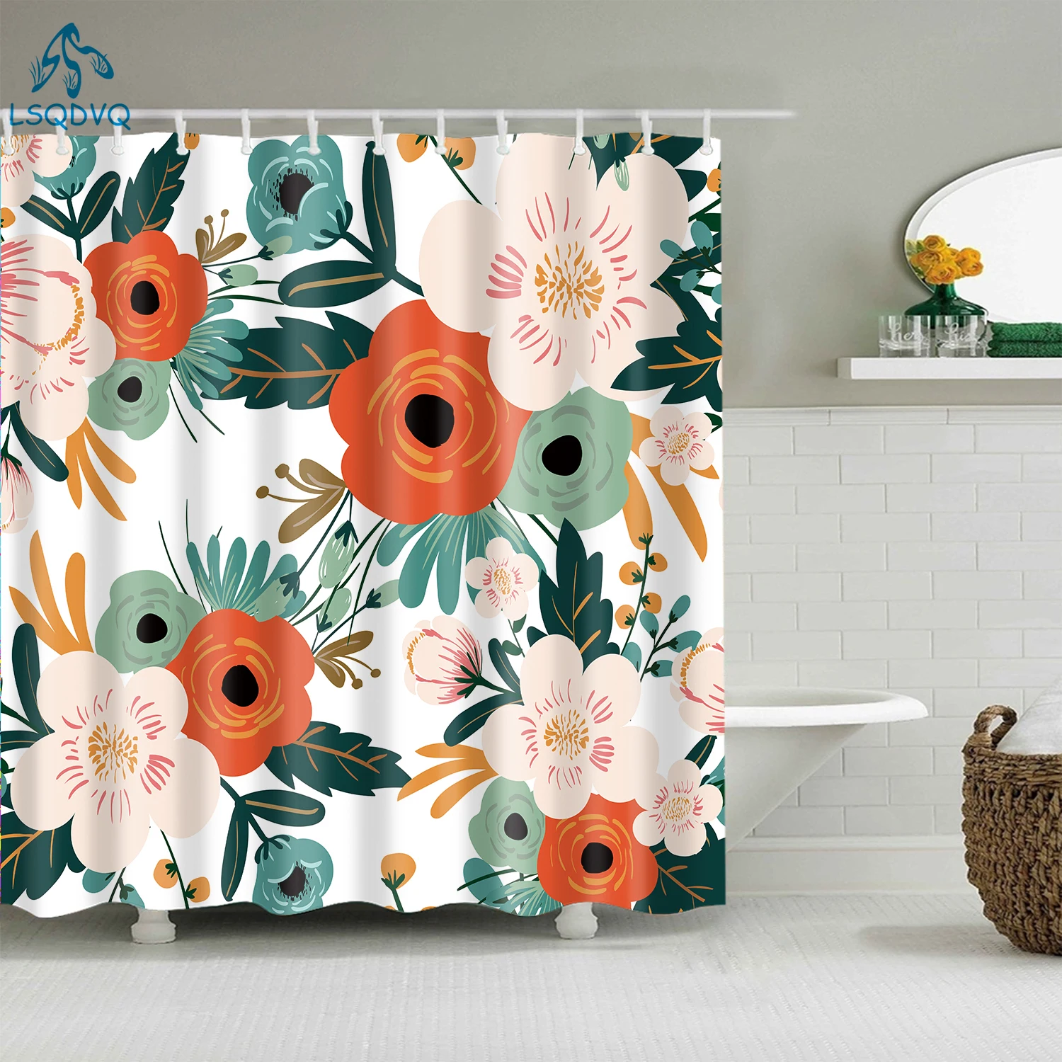 Maple Cactus Autumn Leaves Shower Curtains Bathroom Curtain Frabic Waterproof Polyester Multiple Sizes Bath | Дом и сад