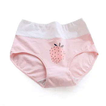 

12 Pcs/lot Women Panties High Waist Soft Cute Print Ladies Underwear Seamless Briefs Sexy Breathable Girls Lingerie CMSQ 691