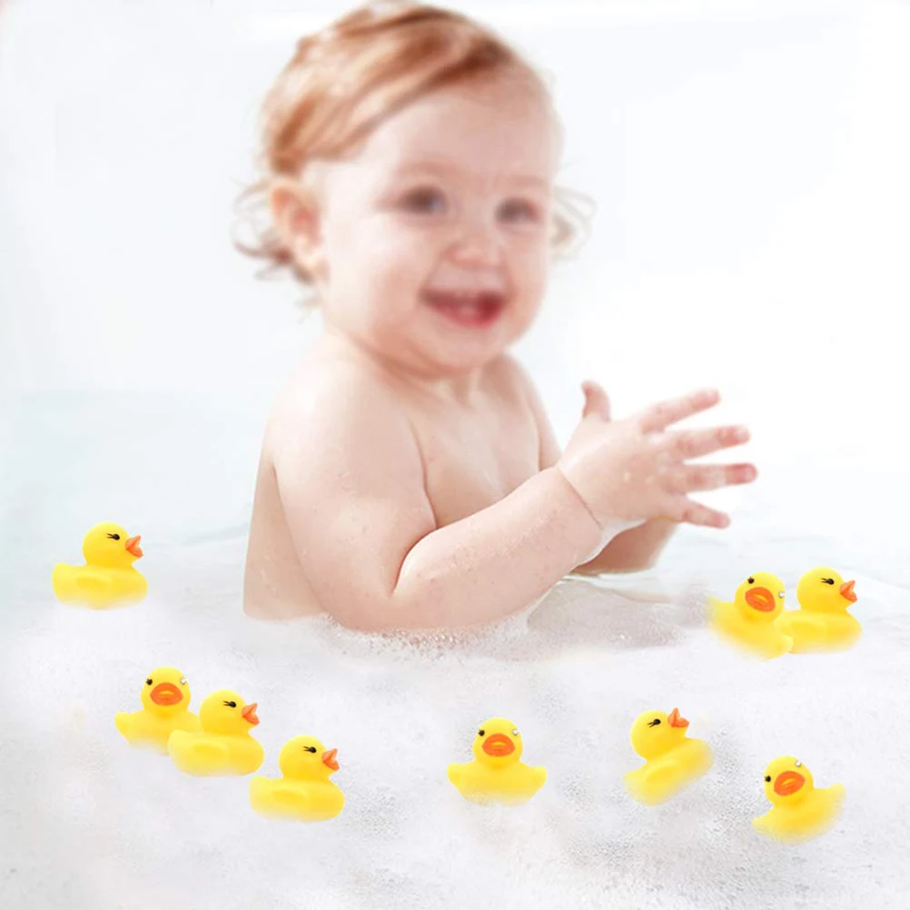 50 шт./партия Игрушки для душа Утка пластик Duckie ребенок 5-7 лет один дюжина Подарочная игрушка сжимающая вызов резиновая уточка подарки на день рождения