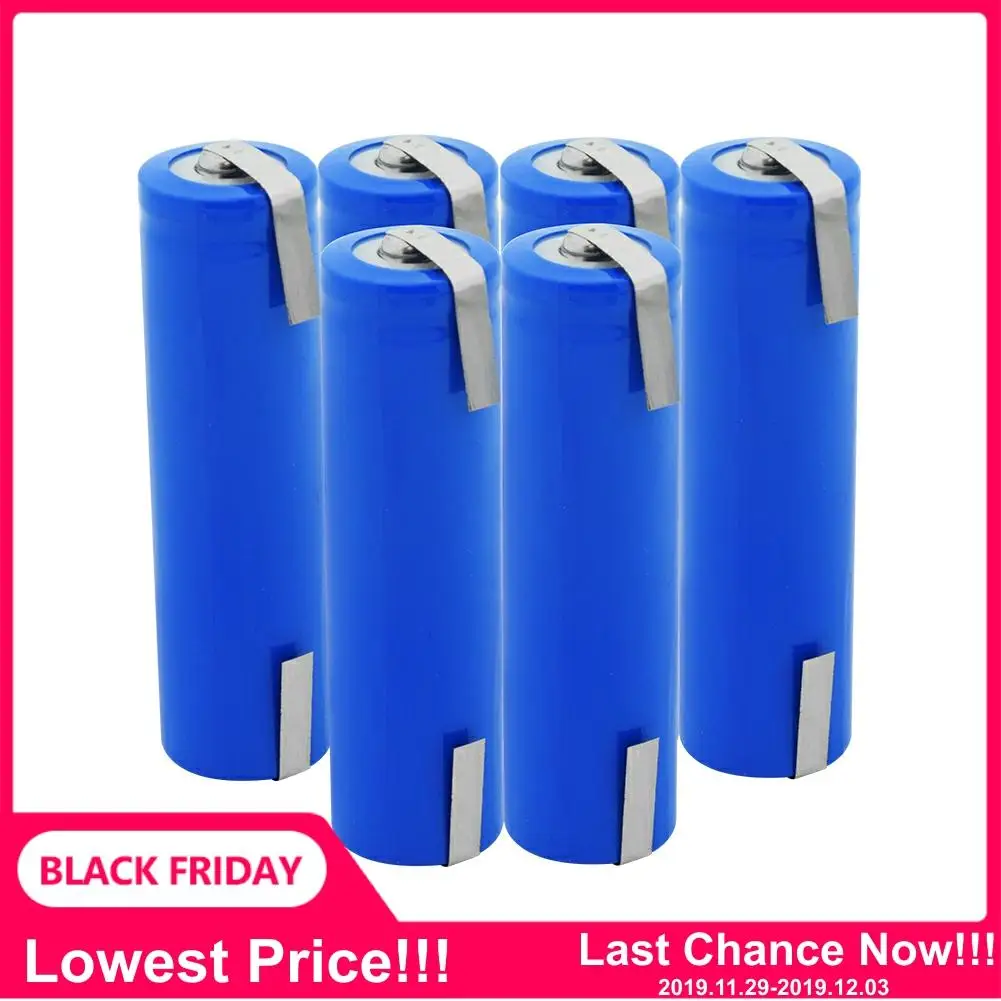

6/8/10 Pcs High Power 18650 Lithium Li Ion Battery With Two DIY Tabs 2800mAh ICR 18650 Cells For LED Light Camera Toy Mini Fan