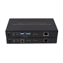 AAAE Top-150M/500Ft Hdmi 4K Kvm через ip-удлинитель Cat5E/Cat6 для 1080P мышь клавиатура 4K 30 Гц приемник передатчика Hdmi Kvm Rs232