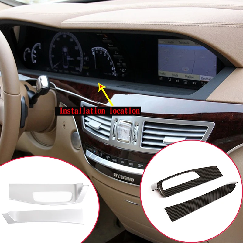 For Mercedes Benz S Class W221 05 13 Car Center Console Dashboard Under Surface Decoration Panel Stickers Abs Car Accessories Interior Mouldings Aliexpress
