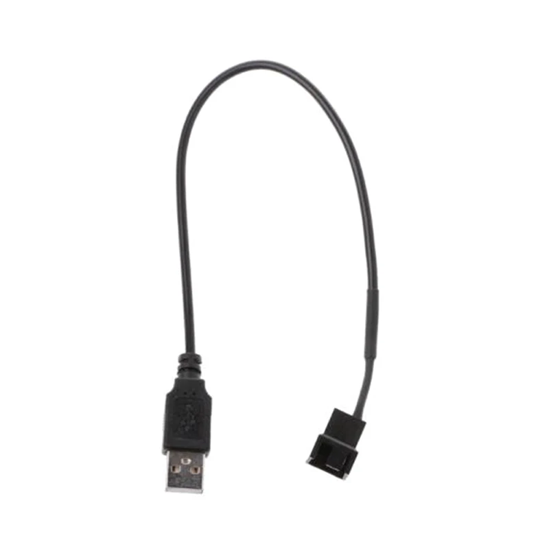 Cooling Fan Gaming Cooling Fan 32cm Adapter Cable USB 2.0 A Male To 4-Pin Connector Adapter Cable for 5V Computer PC Fan