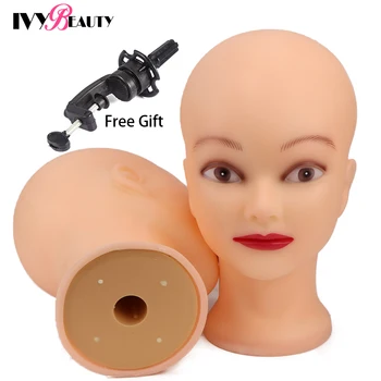 

Hot Selling Female Mannequin Head With Wig Stand Clamp For Makeup Practice Cosmetology Manikin Head For Wig Hat Display 51Cm