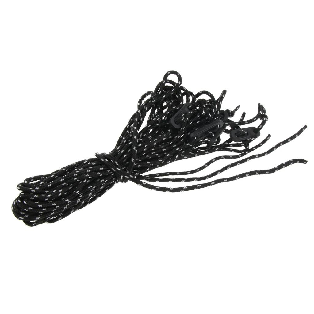 6pcs 2m Hammock Hanging Ropes Reflective Tent Guyline Cord Camping Hiking