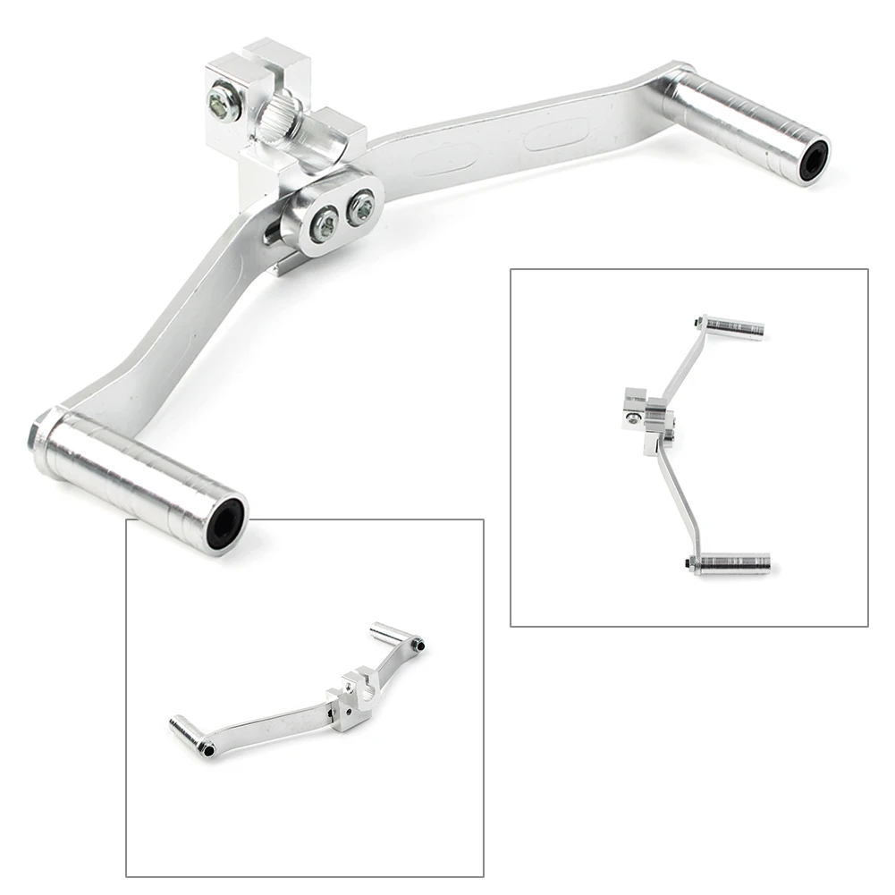 

Aluminum Silver Motorcycle Dual Way Gear Shift Lever Footrest Pedal Shifter