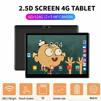 

2020 Tablets Android 8.0 Octa Core 10 inch Tablet PC 6GB RAM 128GB ROM 8.0MP WIFI A-GPS 4G LTE 2.5D Tempered Glass IPS 1280x800