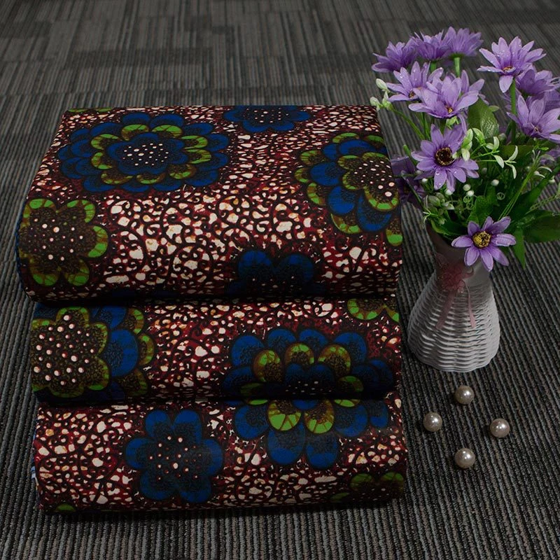 Африканская ткань воска с цветочным принтом нидерландский полиэстер Pagne голландский Высокое качество Голландии для шитья вечерние платье ткань, Анкара