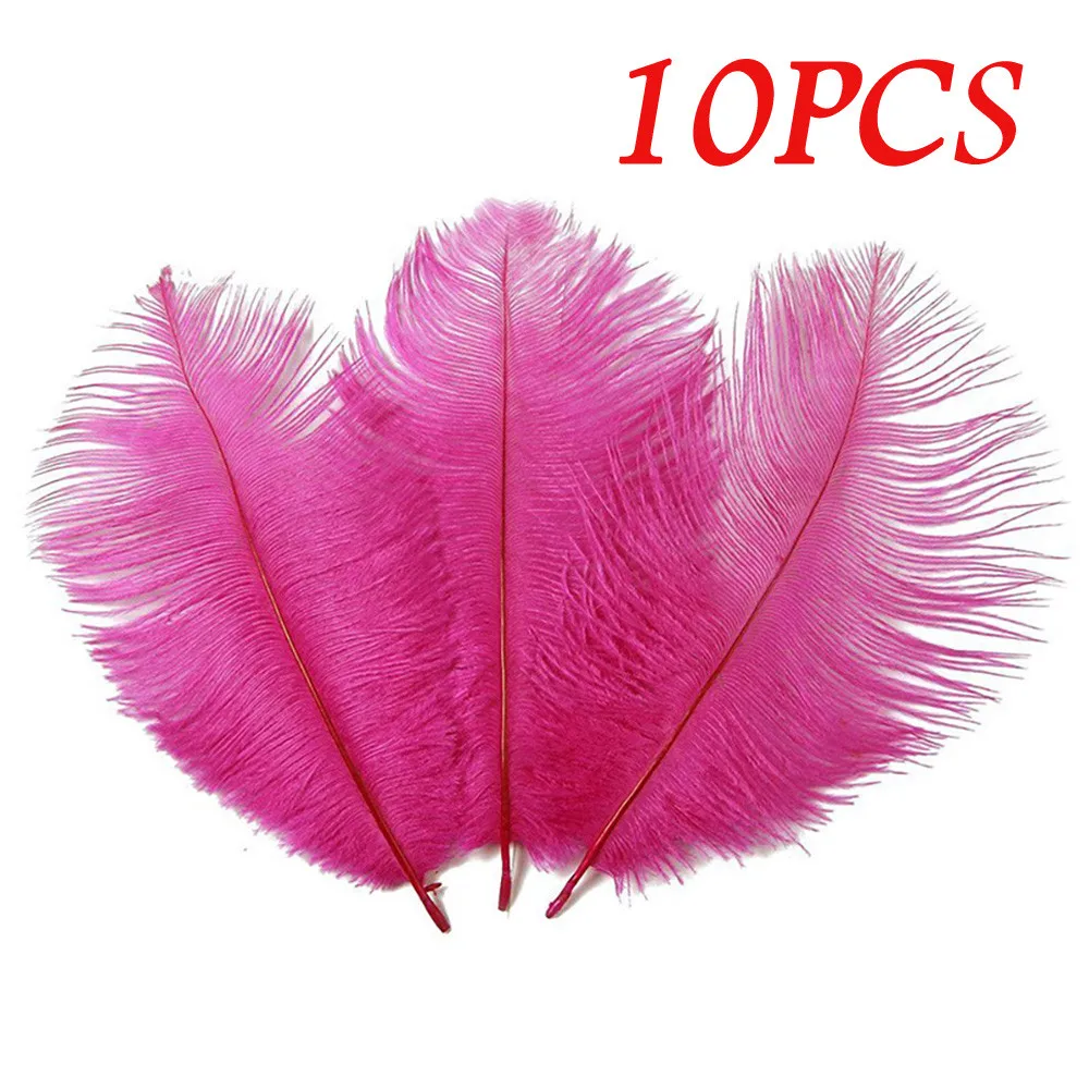Hot Pink 10 шт. Ангел белое перо крыло Рождественская елка украшения Висячие украшения Свадебные дома висячие украшения Прямая поставка - Цвет: Hot Pink