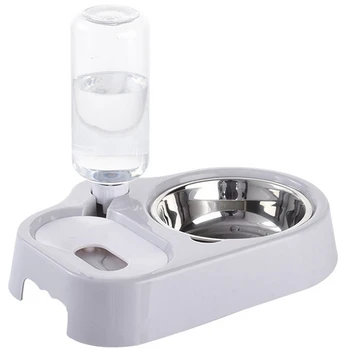 

Cat Bowl Dog Water Feeder Bowl Cat Kitten Bottle Drinking Fountain Food Pet Stainless Steel Bowl Feeder Dog Water Bottle Bowl fo