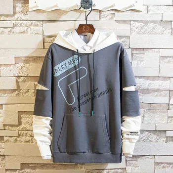 

Men's Hoodies Men Spring Japanese Streetwear Tracksuit Men Patchwork Casual Sweatshirt Male Hip Hop Yellow Hoodie