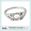 Beadsnice Sterling Silver 925 Rings Fine Jewelry Round Accessories Diy Semi Mount Gem Ring Setting Diamond Wedding Ring 6