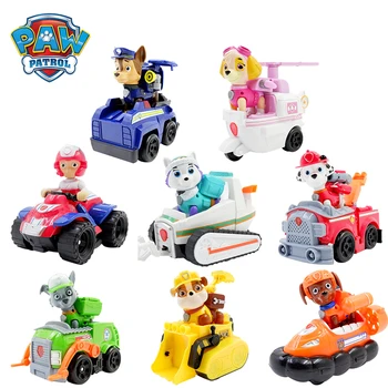 

Paw Patrol Rescue Dog Chase Ryder Everest Rescue Car Pull Back Music Patrol Ski Vehicle Anime Action Figure Model Kid Toy Gifts