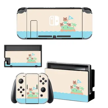 

A set Protector Cover Decal Vinyl Skin Sticker for Nintendo Switch NS Console+Controller+Stand Holder Animal Crossing